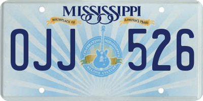 MS license plate OJJ526