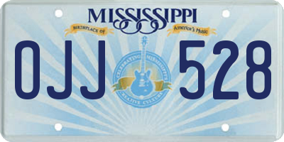 MS license plate OJJ528