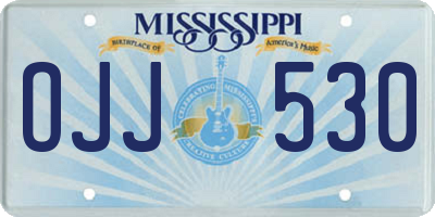MS license plate OJJ530