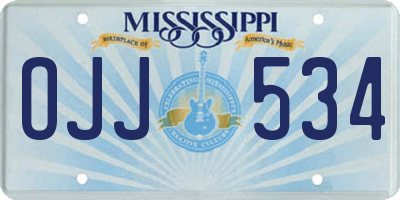 MS license plate OJJ534
