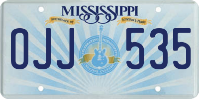 MS license plate OJJ535