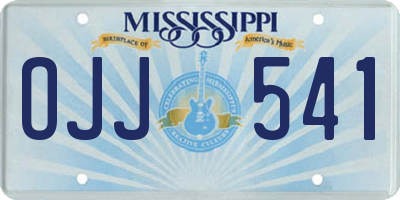 MS license plate OJJ541
