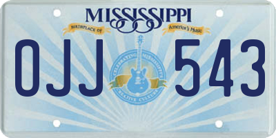 MS license plate OJJ543