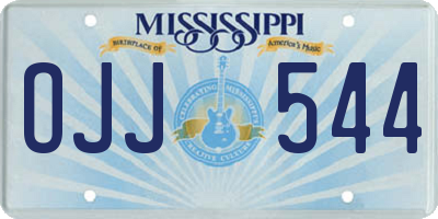 MS license plate OJJ544