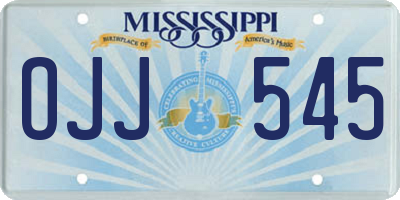 MS license plate OJJ545