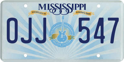 MS license plate OJJ547