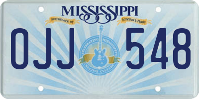 MS license plate OJJ548