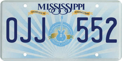 MS license plate OJJ552