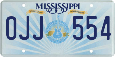MS license plate OJJ554