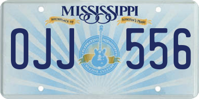 MS license plate OJJ556