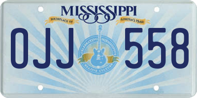 MS license plate OJJ558