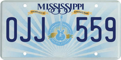 MS license plate OJJ559