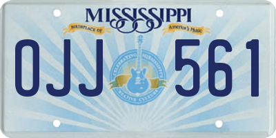 MS license plate OJJ561