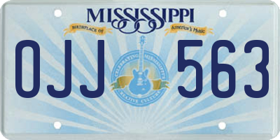 MS license plate OJJ563