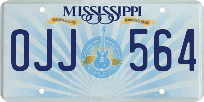 MS license plate OJJ564