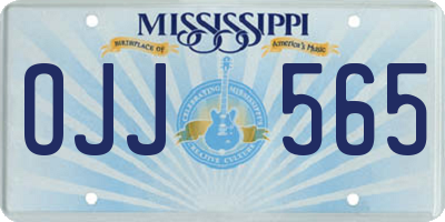 MS license plate OJJ565