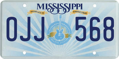 MS license plate OJJ568