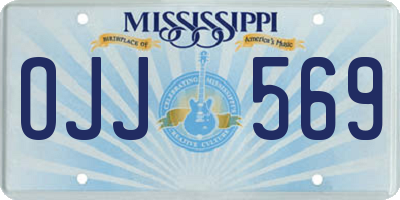 MS license plate OJJ569