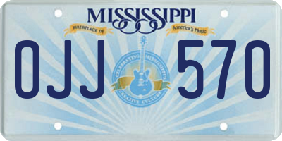 MS license plate OJJ570