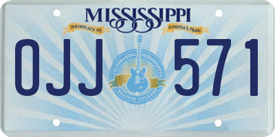 MS license plate OJJ571