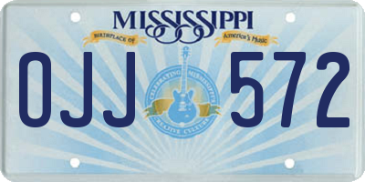 MS license plate OJJ572