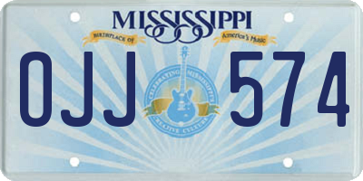 MS license plate OJJ574