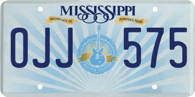 MS license plate OJJ575