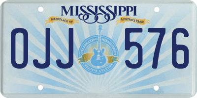 MS license plate OJJ576