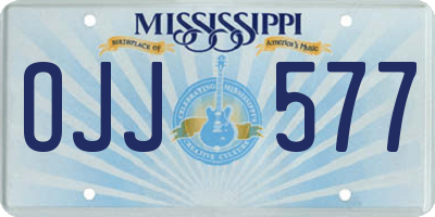 MS license plate OJJ577