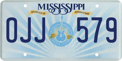 MS license plate OJJ579