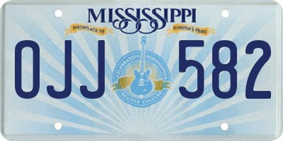 MS license plate OJJ582