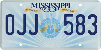 MS license plate OJJ583