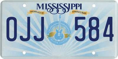 MS license plate OJJ584