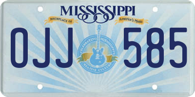 MS license plate OJJ585