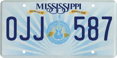 MS license plate OJJ587