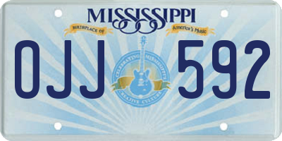 MS license plate OJJ592