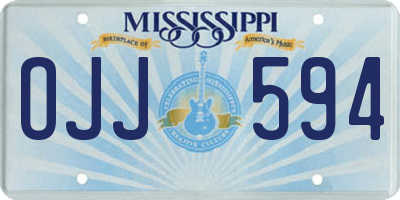 MS license plate OJJ594