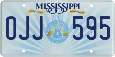 MS license plate OJJ595