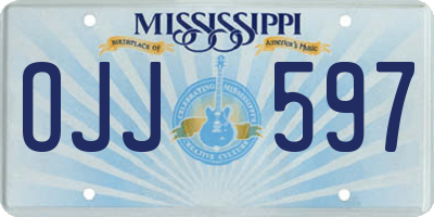 MS license plate OJJ597