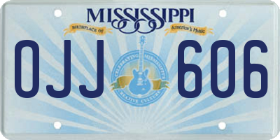 MS license plate OJJ606