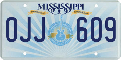 MS license plate OJJ609