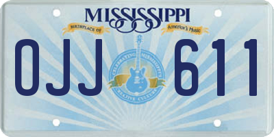 MS license plate OJJ611