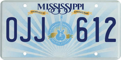 MS license plate OJJ612