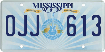 MS license plate OJJ613
