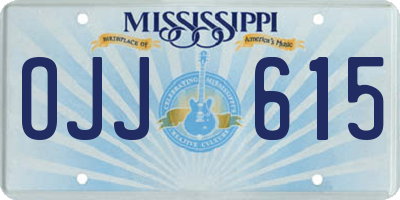 MS license plate OJJ615
