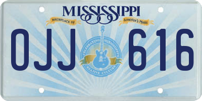 MS license plate OJJ616