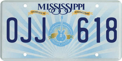 MS license plate OJJ618