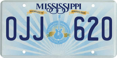 MS license plate OJJ620