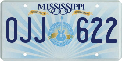 MS license plate OJJ622
