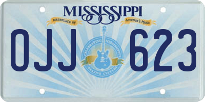 MS license plate OJJ623